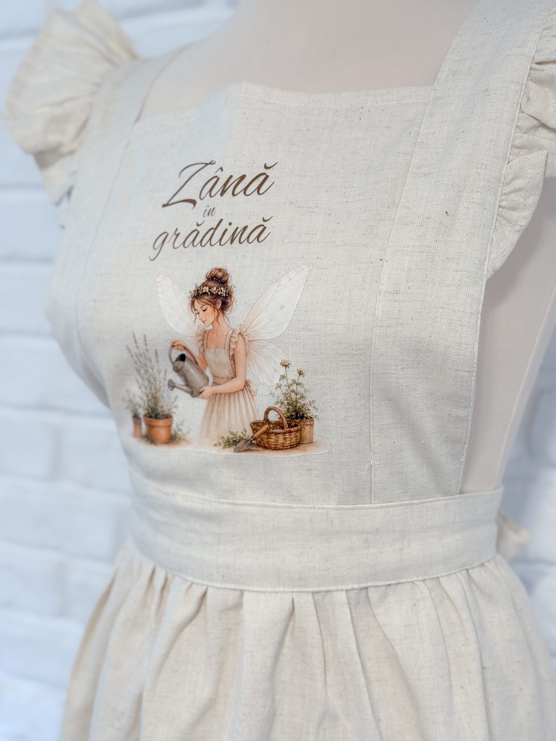 Șorț cu volane – Zână în grădină - imagine 2
